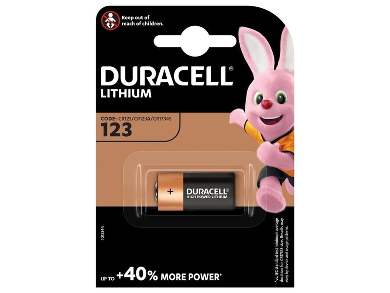 Duracell Photobatterie Lithium 123 , 1 Stück Lithium-Batterie 123, 1 Stück