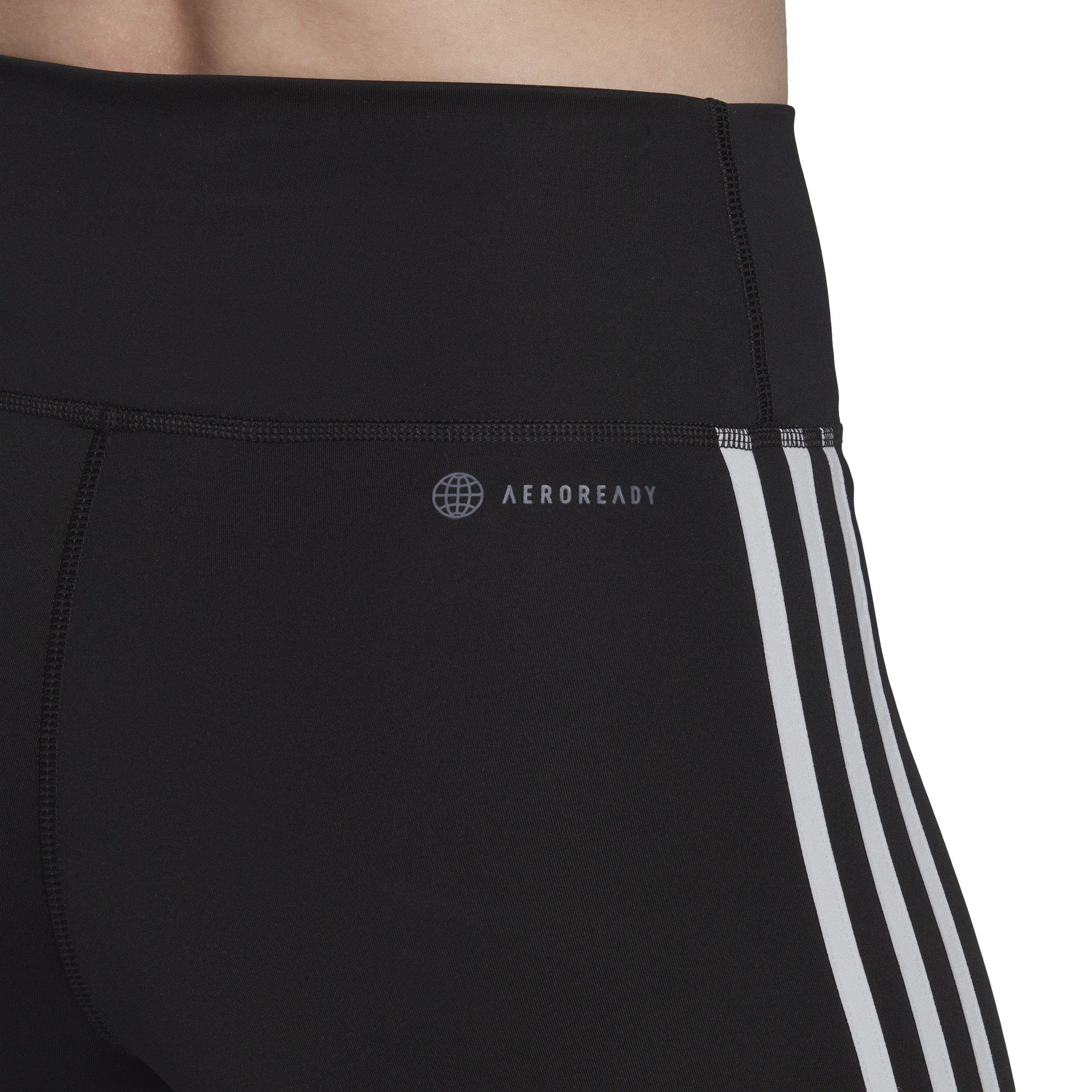 adidas Training Essentials 3 Stripes High Waisted Short Leggings