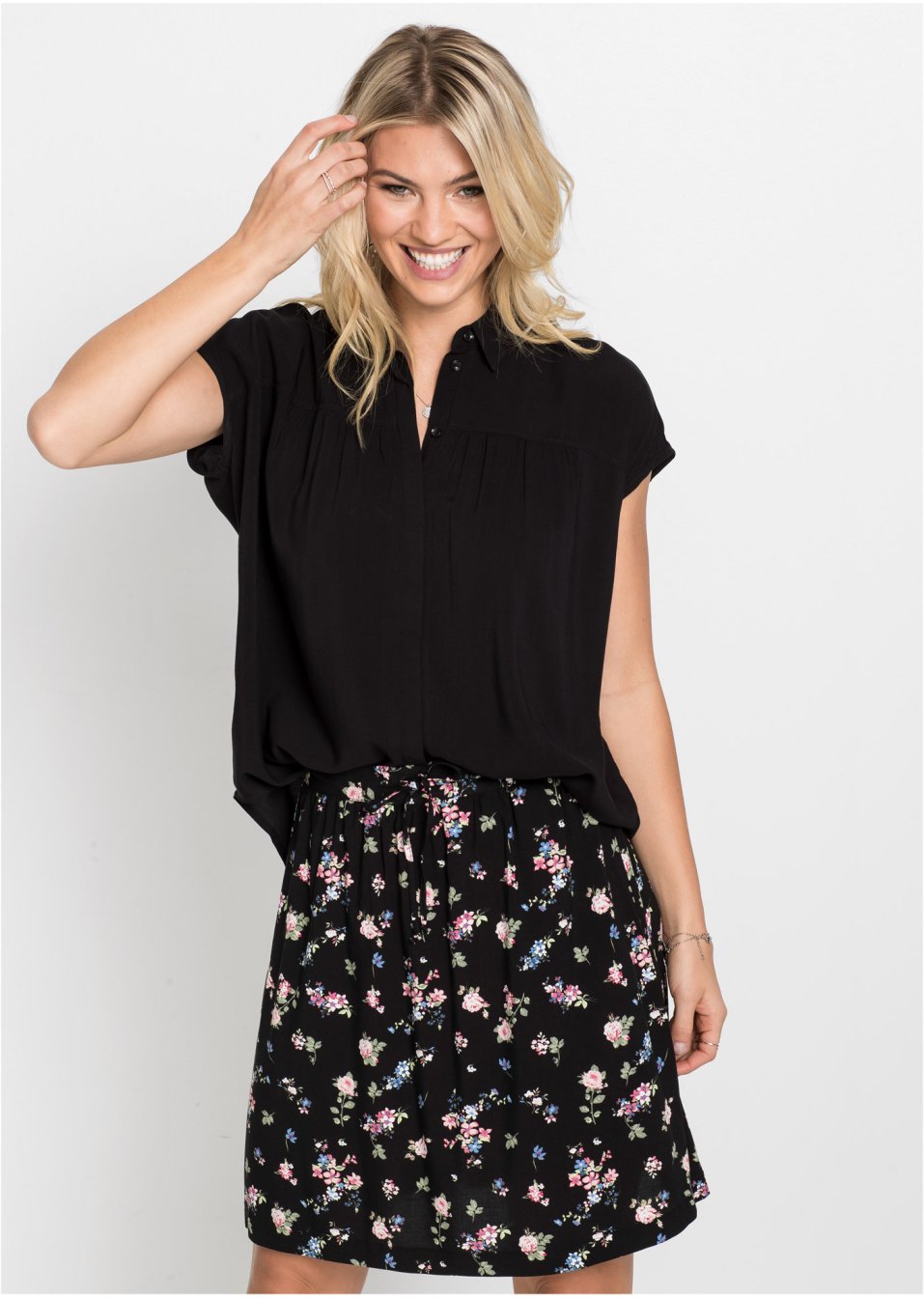 Blouse manches courtes oversized
