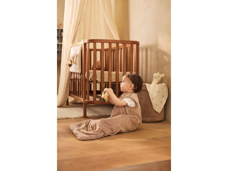 Jollein Baby-Ganzjahresschlafsack Milky Coffee 110 cm Gefütterter Schlafsack ohne Ärmel