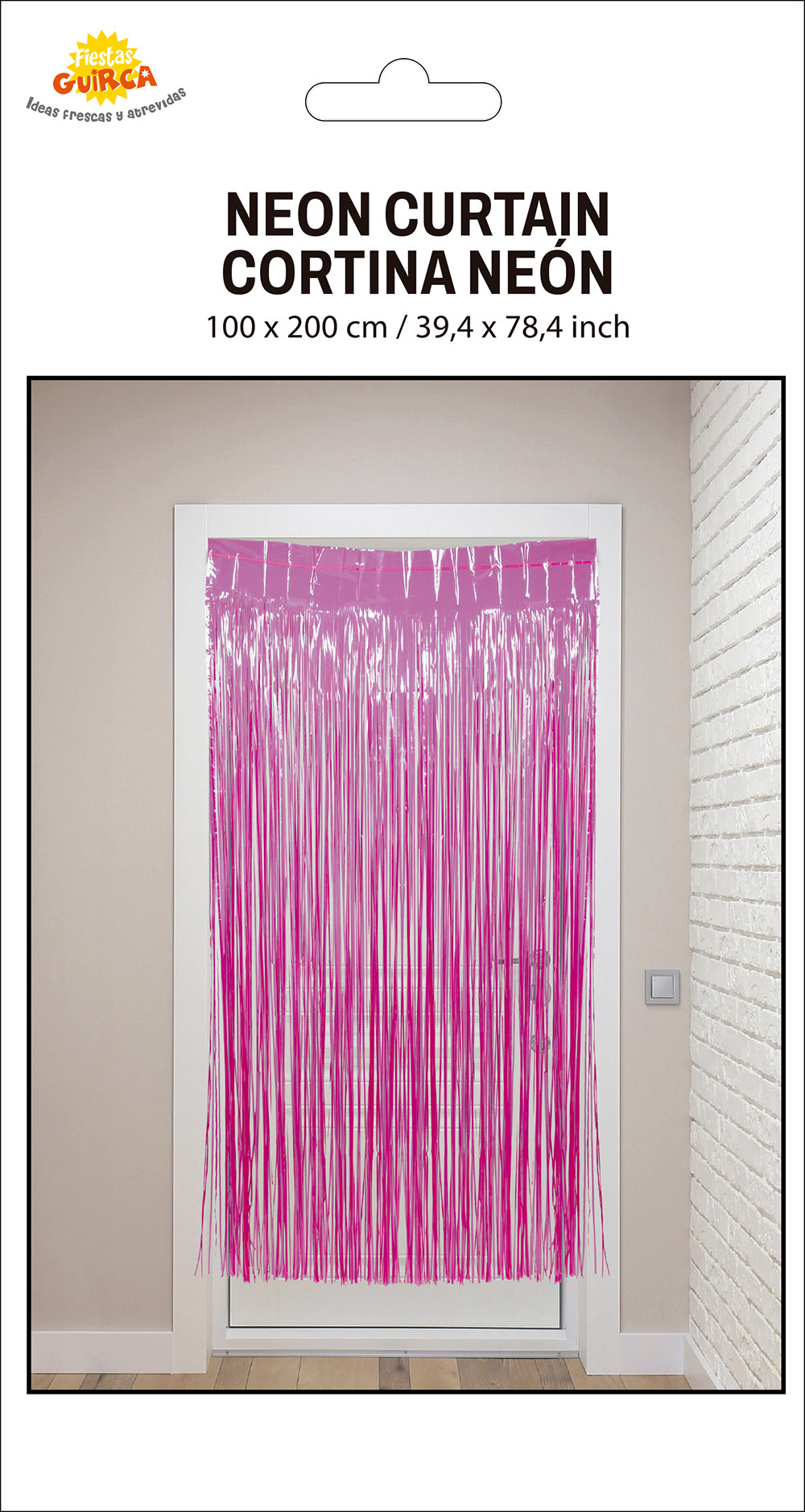 Fuchsia Deurgordijn 2m