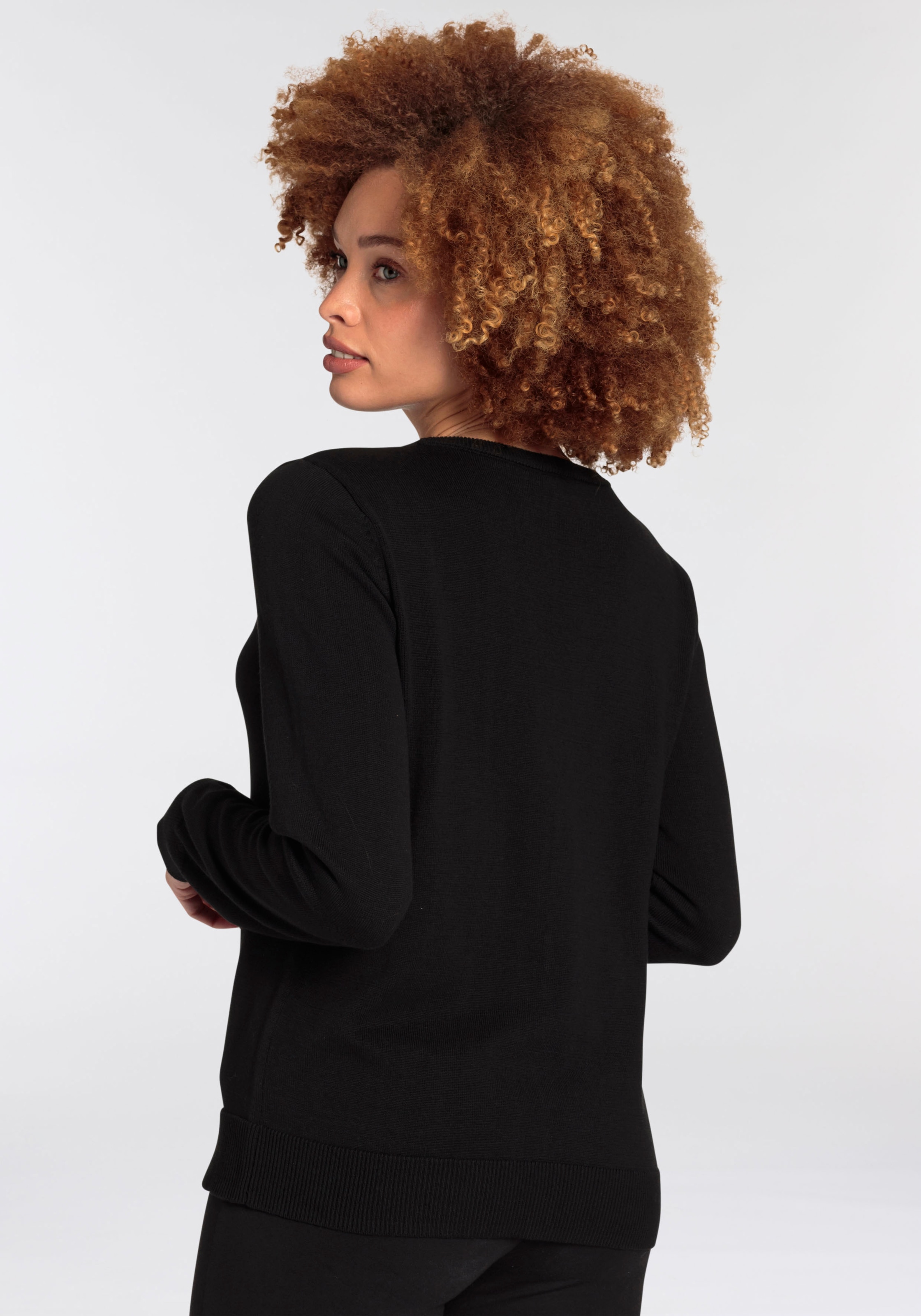 Flashlights Strickjacke , mit V-Ausschnitt und Knopfleiste