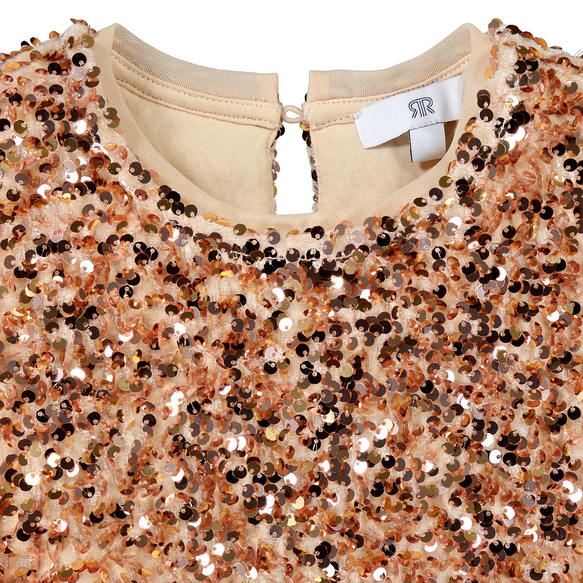 COLEÇÕES LA REDOUTE<br>Vestido com mangas curtas e babados