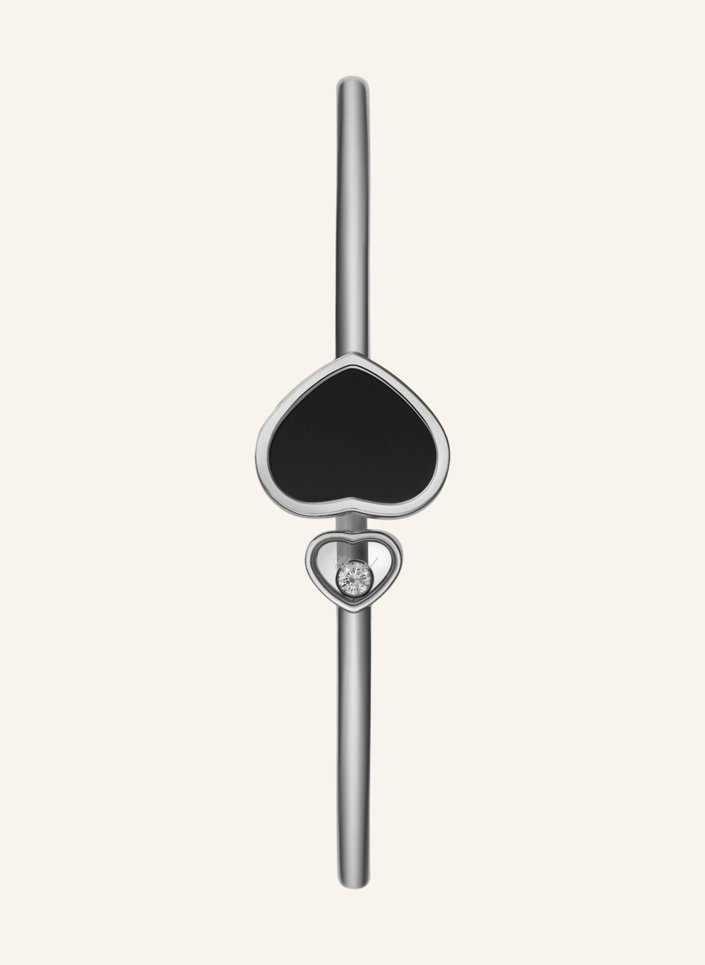 Chopard Armreif HAPPY HEARTS Armreif aus 18 Karat Weißgold, Diamanten und Onyx