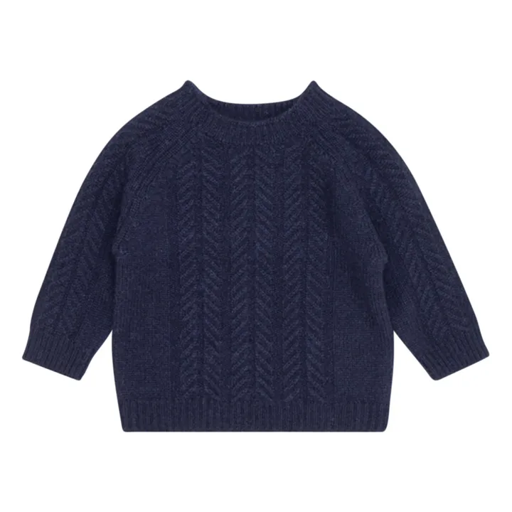 Caramel Pull Cachemire Scout | Bleu nuit