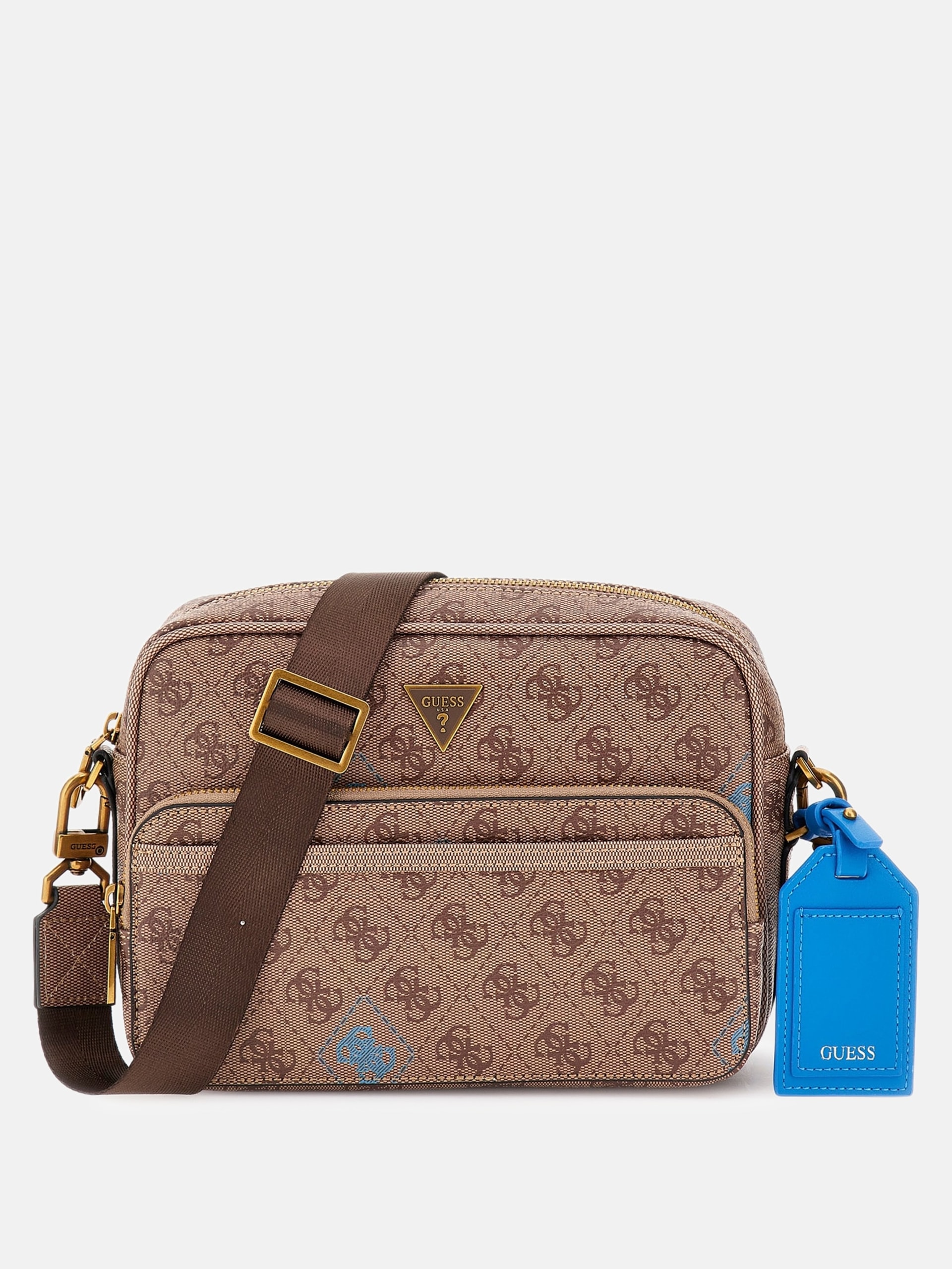 Bolsa transversal Milano Quattro G com zíper duplo