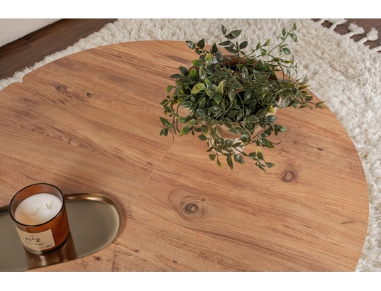 CONCEPT1 - Table basse Moira Pin Atlantique 90 x 90 x h41cm