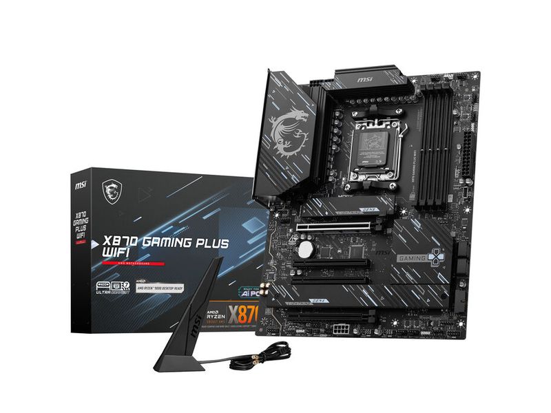 MSI Mainboard X870 GAMING PLUS WIFI MSI X870 GAMING PLUS WIFI Motherboard AMD X870 Sockel AM5 ATX