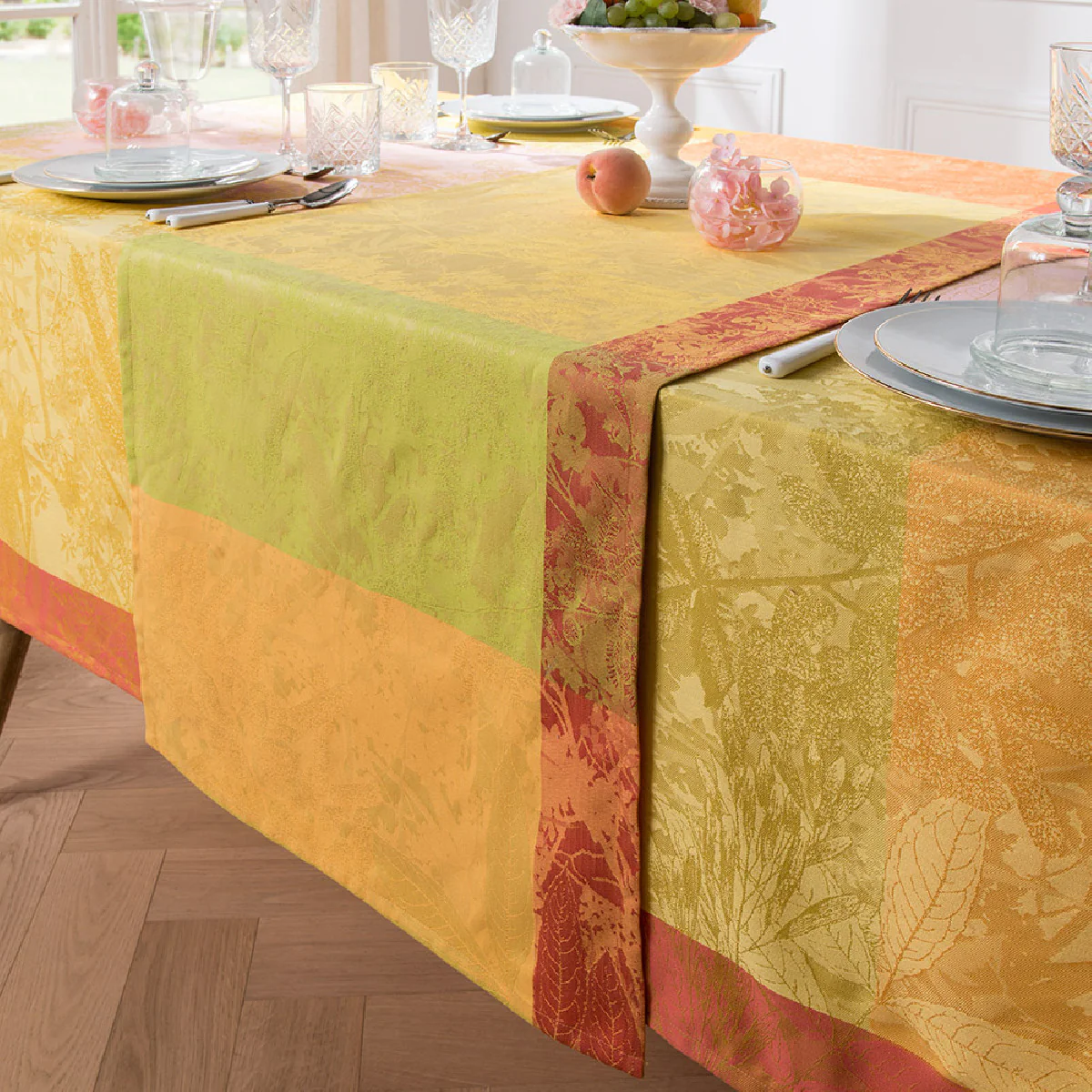 Chemin de table pur coton multicolore 55X180 Garnier Thiebaut
