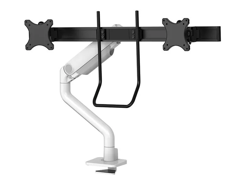 [OUTLET] - Neomounts DS75S-950WH2 - Monteringssæt (skrivebordsmonteringsarm) - fuld bevægelse - for 2 LCD displays - aluminium - hvid - skærmstørrelse: 17