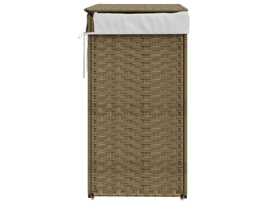 VIDAXL - Panier à linge avec couvercle 46x33x60 cm résine tressée