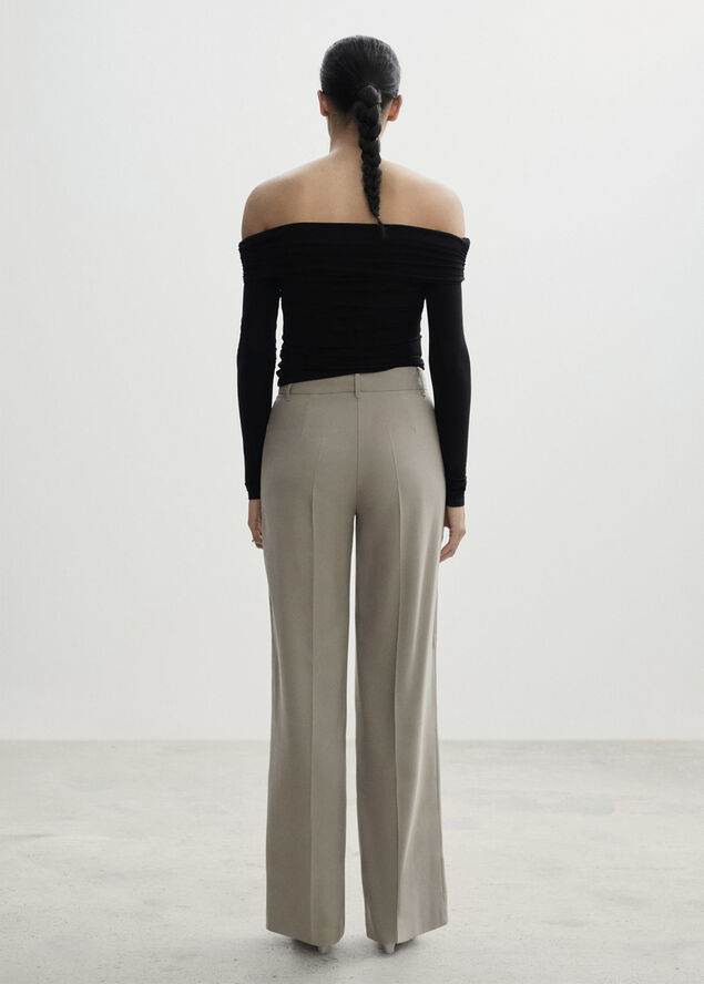 MANGO Wideleg pleated trousers 92
