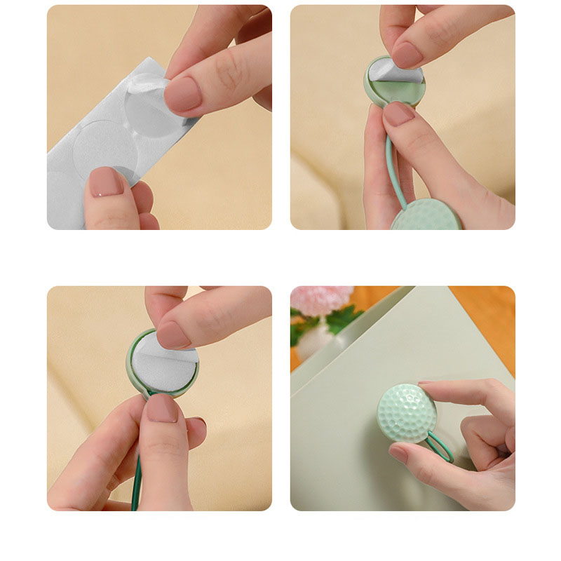 (2er Set) Ø4cm Magnetischer Müllbeutel Halter Müllsack Clip Befestigungs Klammer - Weiss