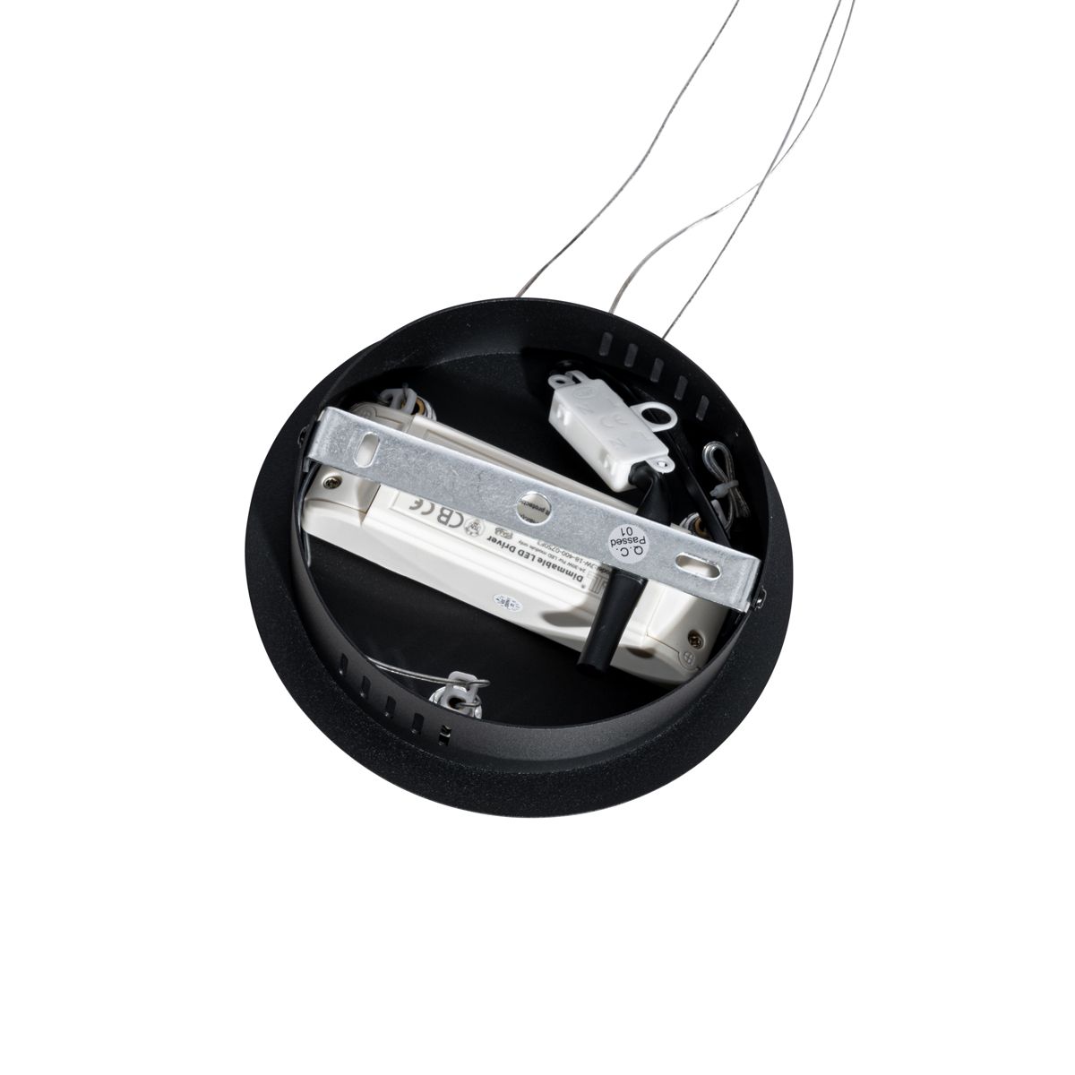 Hanglamp zwart 40cm incl. LED 3-staps dimbaar - Girello