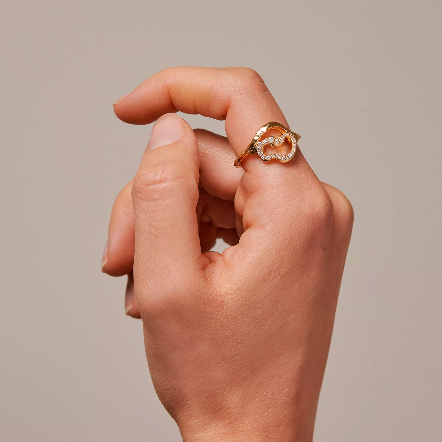 Enamel Vera Ring 18 kt. Forgyldt Sølv R76G