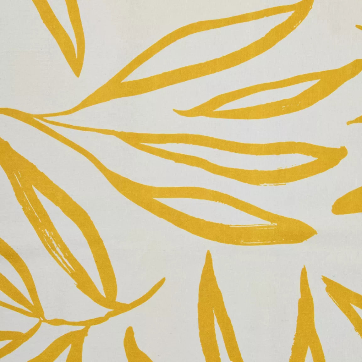 Nappe rectangulaire coton enduit (150 x 250 cm) Galice Jaune moutarde