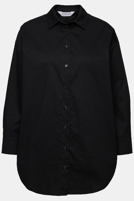 Bluse, oversized, Rücken-Knopfleiste, Langarm