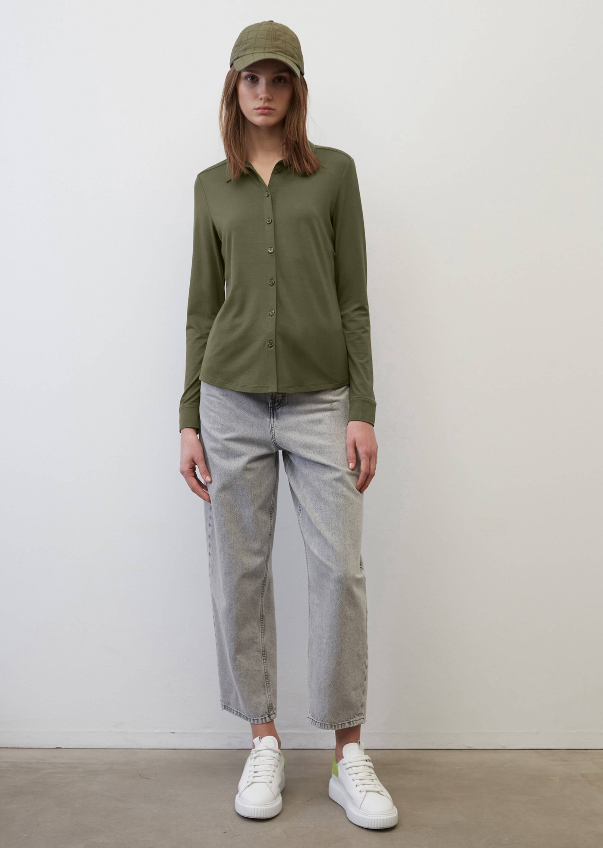 Jersey-Bluse regularaus LENZING™ ECOVERO™