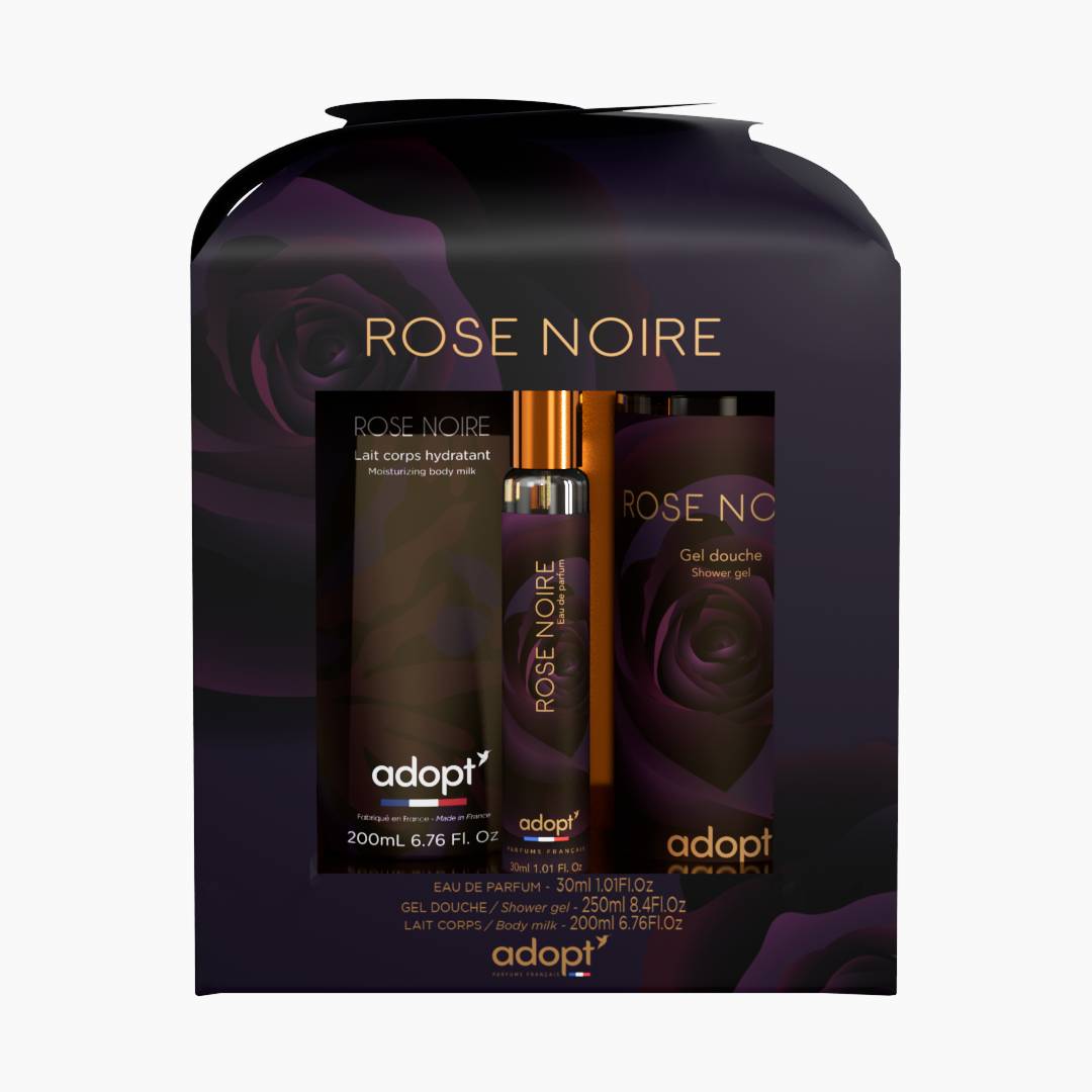 Rose Noire - Coffret eau de parfum 30 ml + gel douche 250 ml + lait corps 200 ml