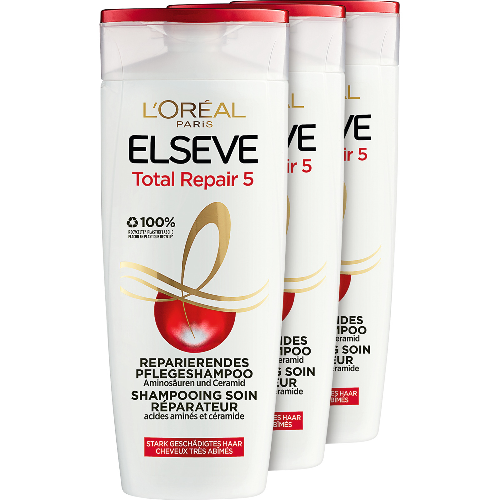 L'Oréal Elsève Shampoo Total Repair 5 3 x 250 ml
