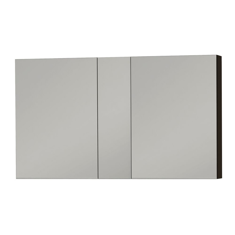 Tiger S-line Spiegelkast 120 cm met 2 enkelzijdige spiegeldeuren Mat zwart