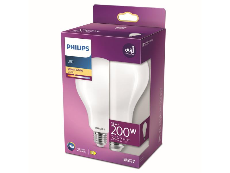Philips Lampe LEDcla 200W E27 A95 WW FR ND Warmweiss Leuchtmittel A110 mit matter Oberfläche