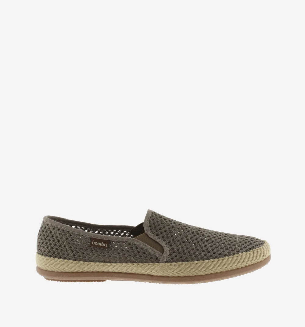 ANDRÉ CAMPING ÉLASTIQUES MESH Baskets sans lacet pour homme TAUPE