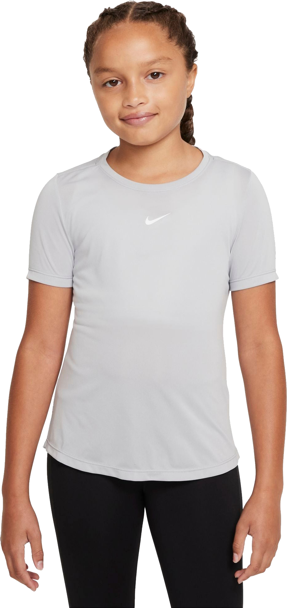 One S/S Top Jente 077/Light Smoke Grey/White