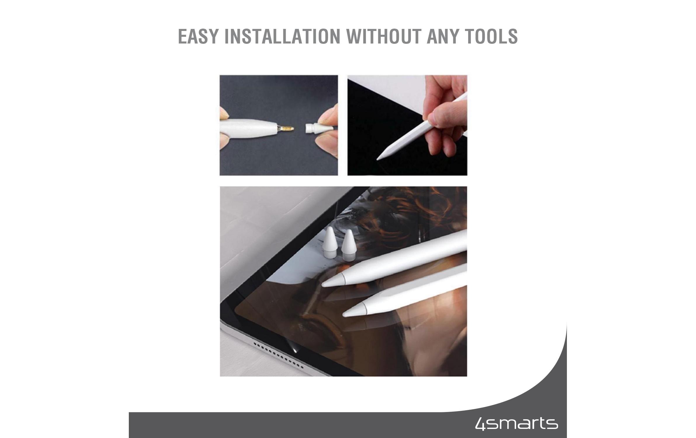 Eingabestiftspitze Apple Pencil (1.Gen./2.Gen.) WeissErsatzspitzen für Apple Pencil (1.Gen./2.Gen.) 4 Stk. Set.