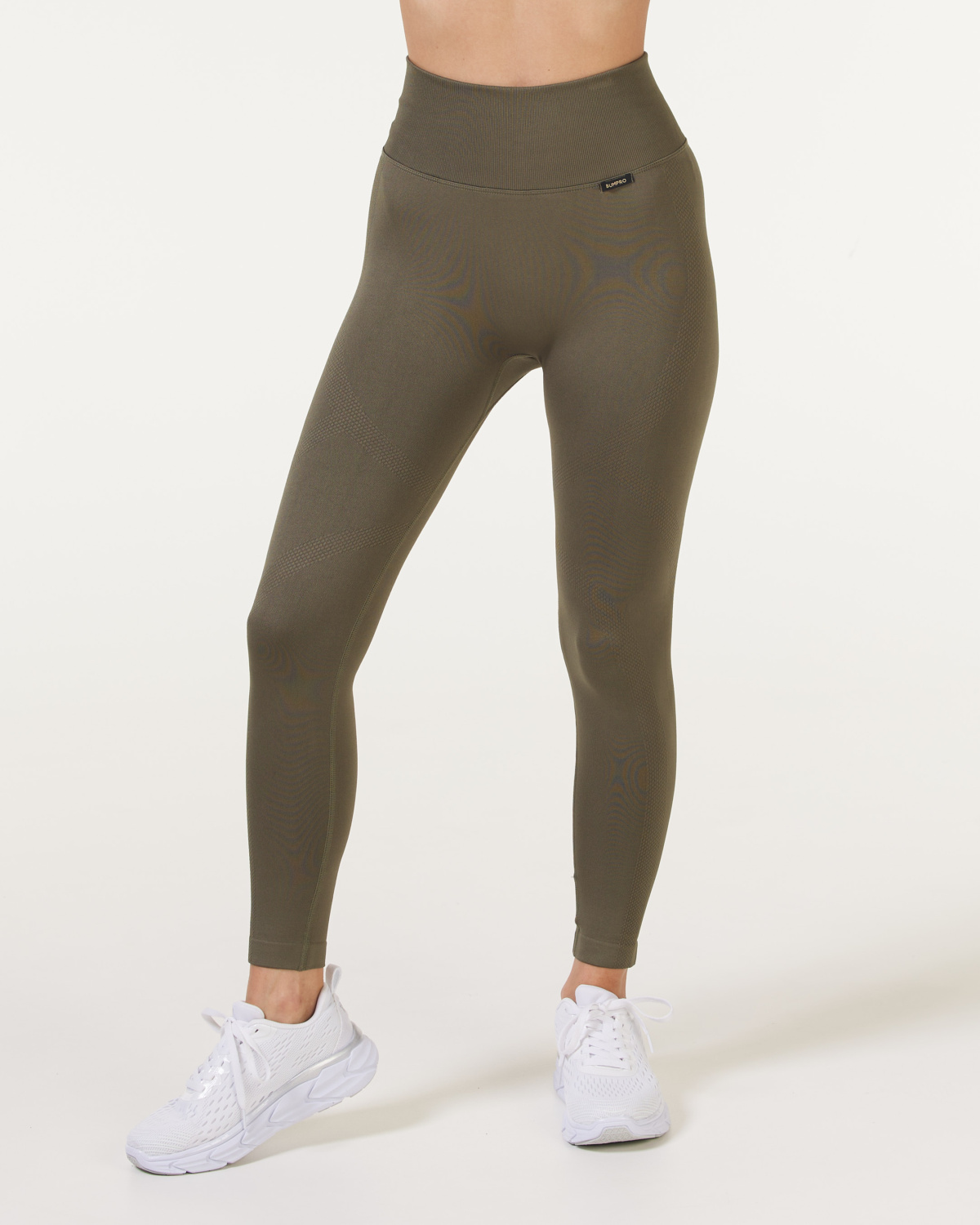 Bumpro Era Stripe Seamless Tights Green Olive