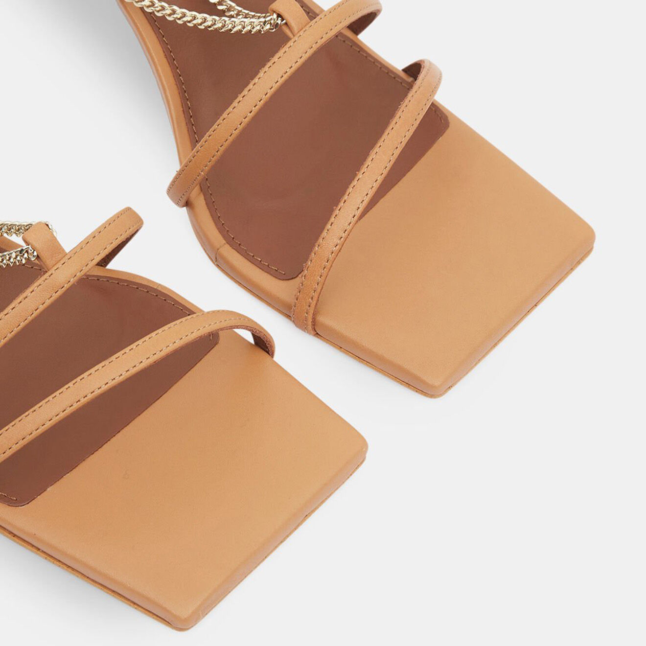 Alohas Sandales en Cuir Loan camel - Talon 8 cm