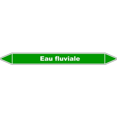 Marqueur tuyauterie - Eau fluviale - Vinyle laminé - NFX 08-105