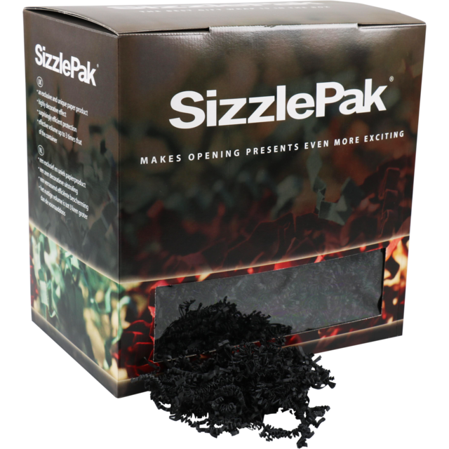 SizzlePak® Vulmateriaal, papier, 1.25kg, zwart