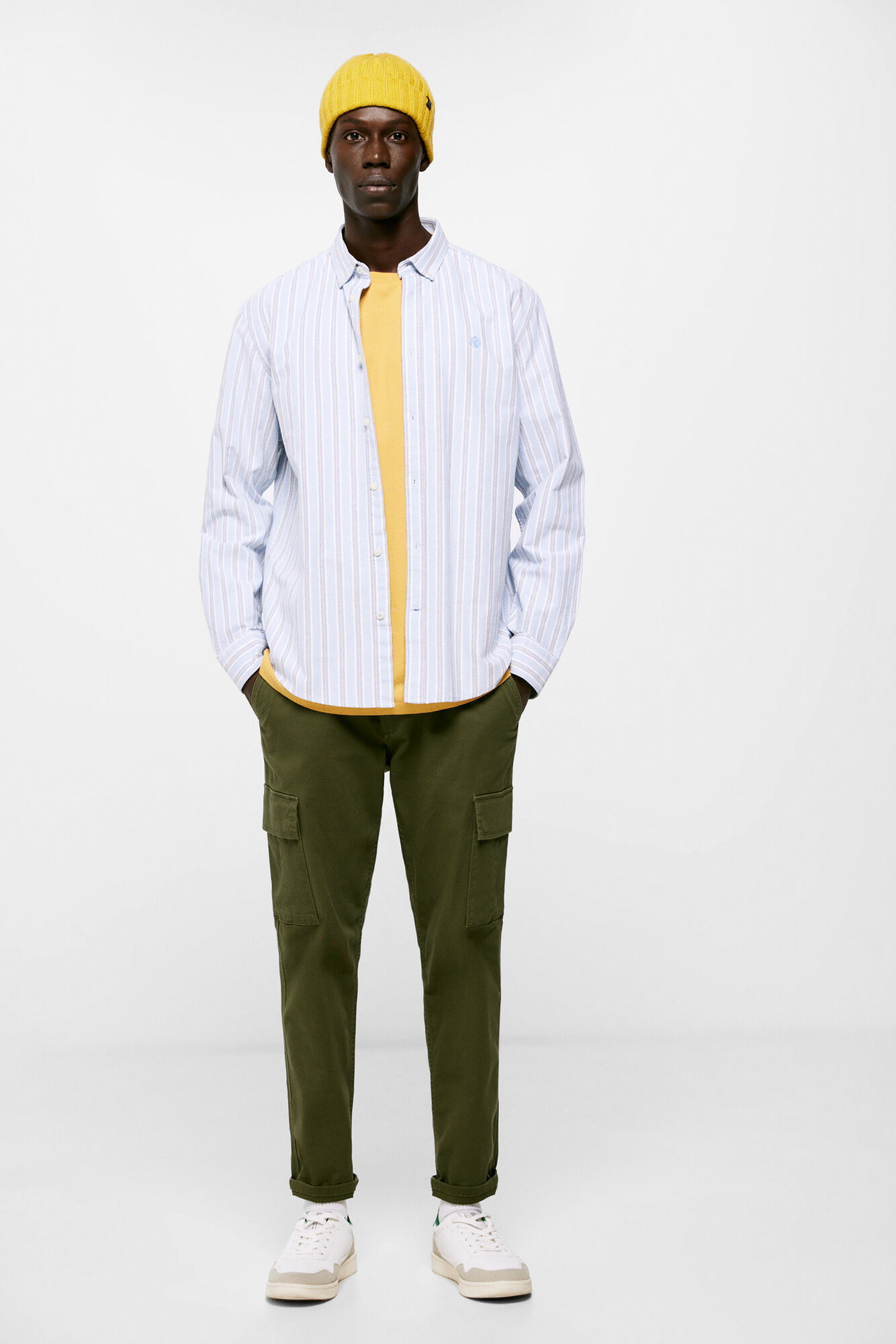 camisa polo oxford listrada