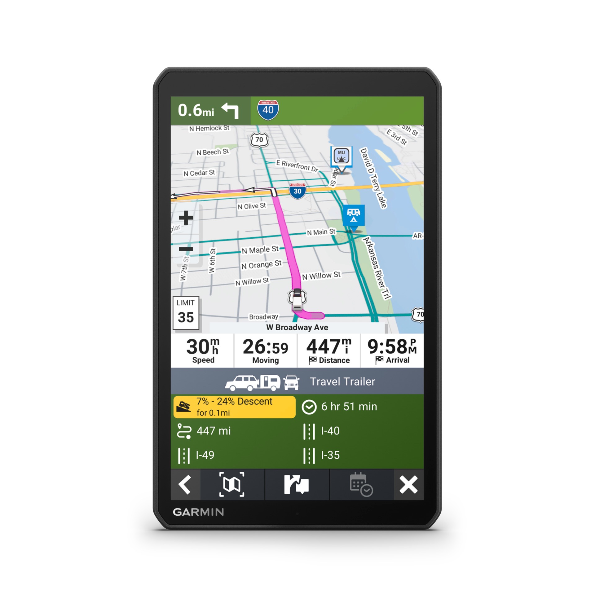 Garmin Navigationsgerät »Camper 895 EU« (Europa (45 Länder) Karten-Updates) Bluetooth
