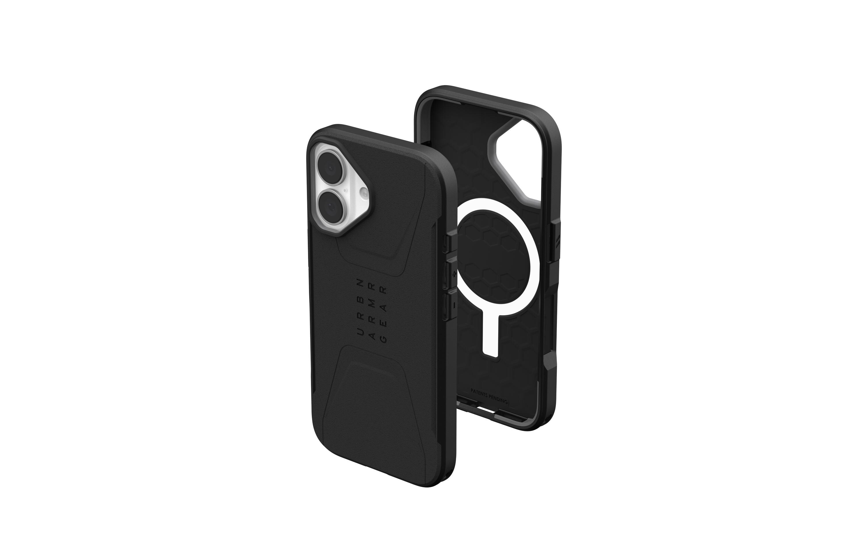 Back Cover Civilian Case iPhone 16 BlackSchutzhülle für das Apple iPhone 16