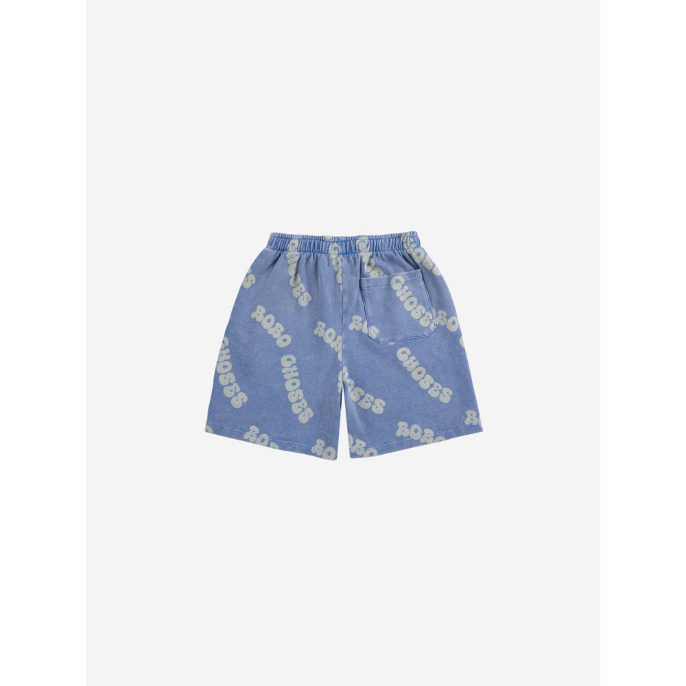Køb Bobo Choses Blue Wavy All Over Waffle Bermuda Shorts