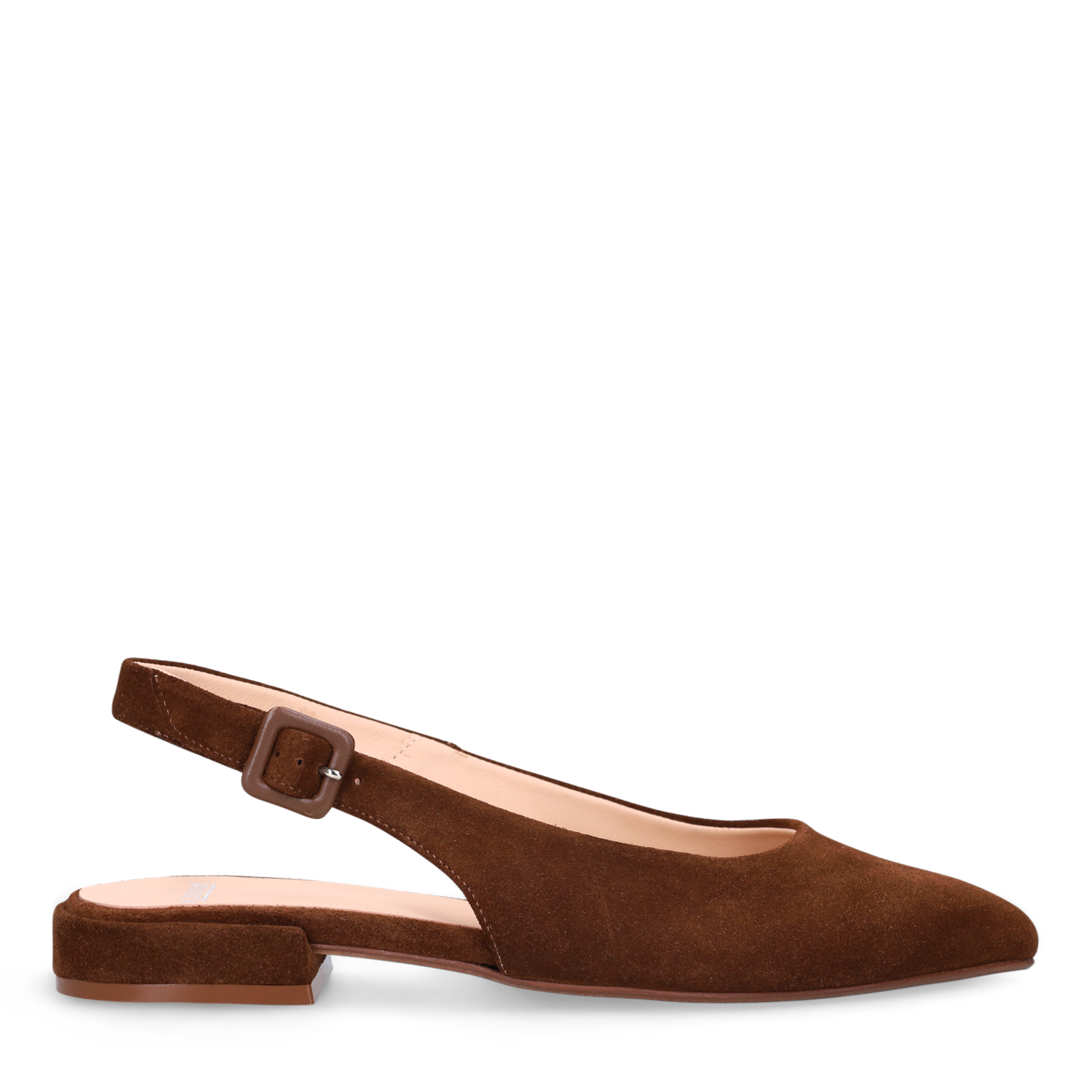 Taupe suède slingbacks