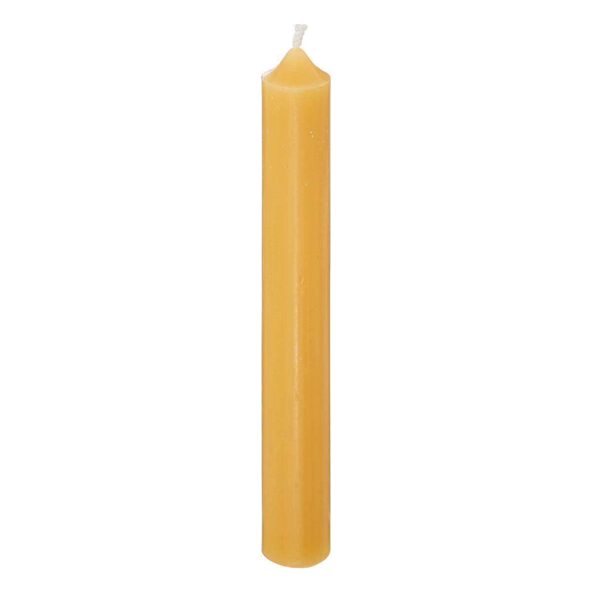 BOUGIE BATON HUGO JAUNE H.16CM X10 PIECES