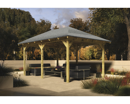 Tuinpaviljoen Karibu Eco Taura 289 x 429 cm drukgeïmpregneerd