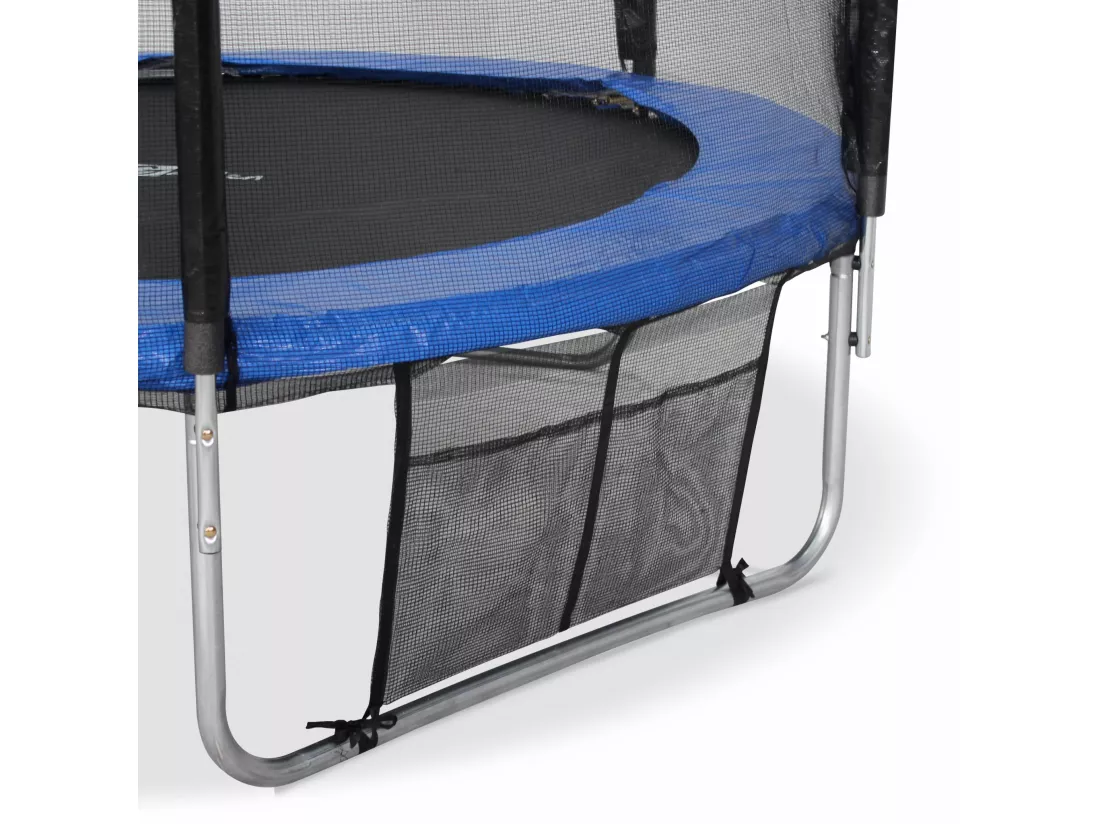 Trampoline 370cm - Saturne XXL Bleu - avec filet de protection. échelle. bâche. filet pour chaussures. kit d'ancrage. trampoline de jardin 370 cm |Qualité PRO |Normes EU