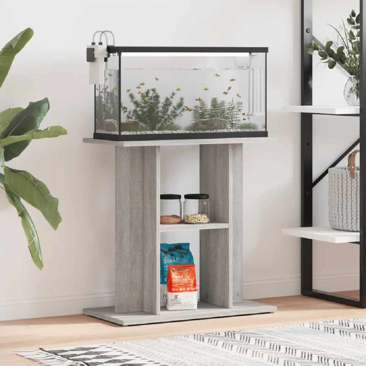 VIDAXL Support pour aquarium - Sonoma gris