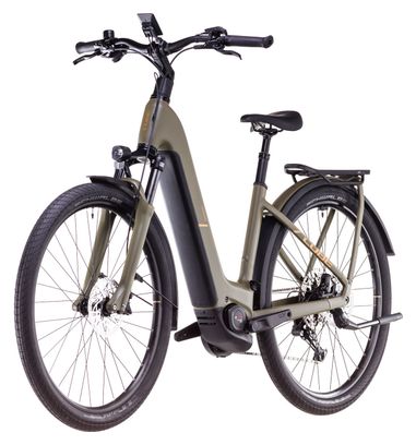 VTC Électrique Cube Kathmandu Hybrid Pro 800 Easy Entry Shimano Cues 11V 800 Wh 700 mm Vert Dusty Olive 2025