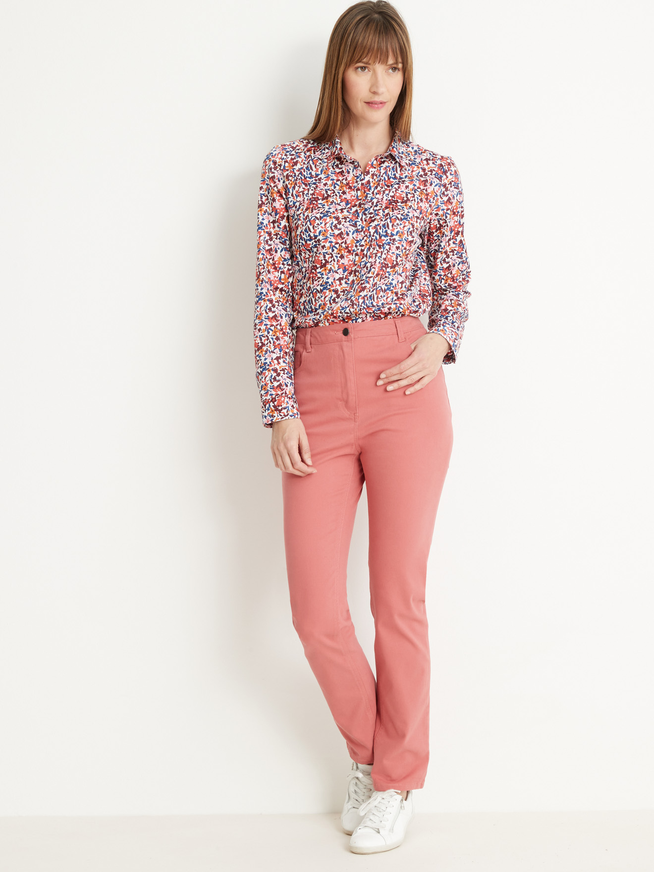 Pantalon 5 poches, spécial ventre rond