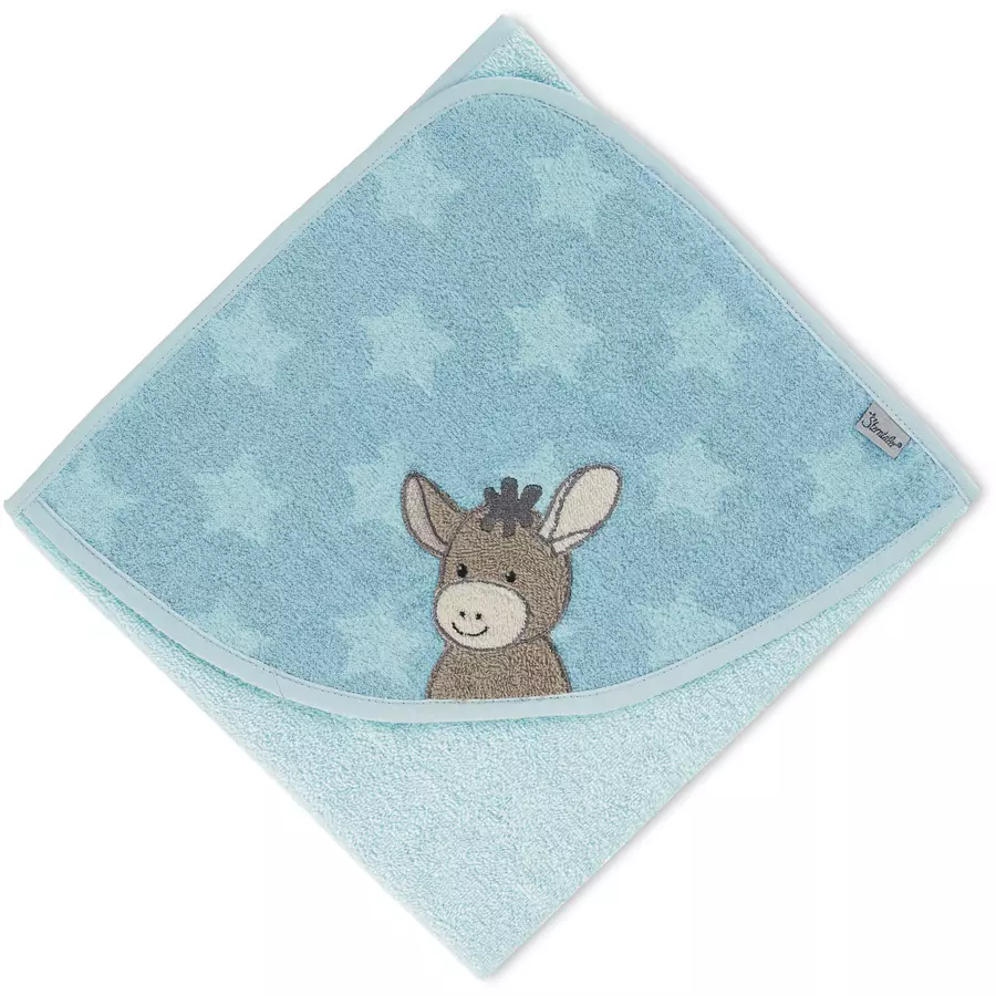 Sterntaler Badetuch Emmi hellblau 80 x 80 cm