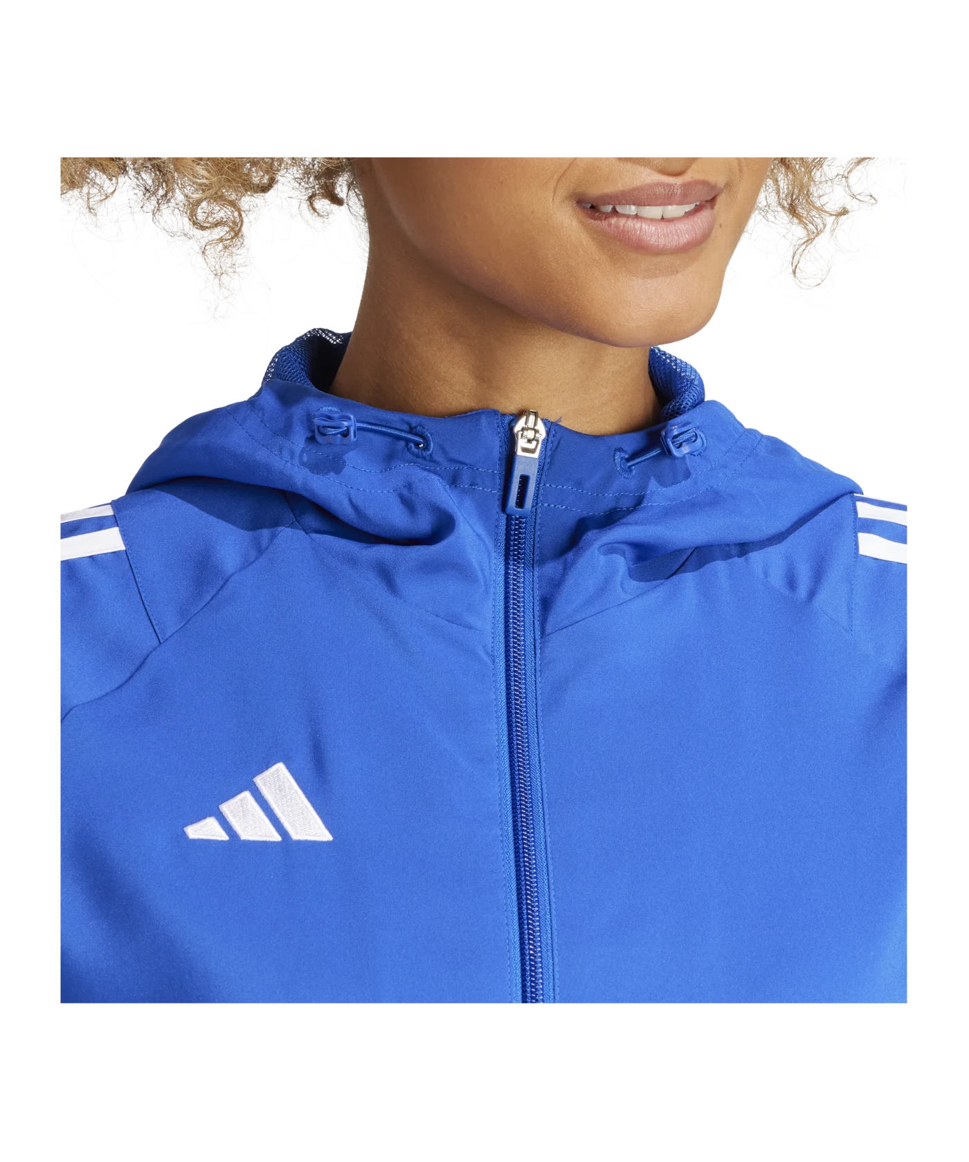 adidas Tiro 24 Windbreaker Damen Blau Weiss