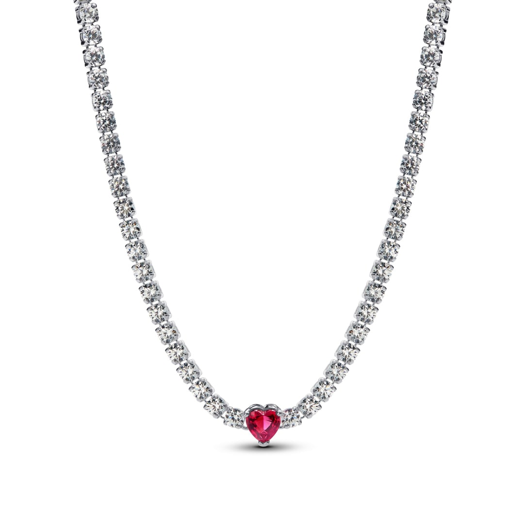 Pandora Timeless Strahlenkranz Herz Choker 925 Silber