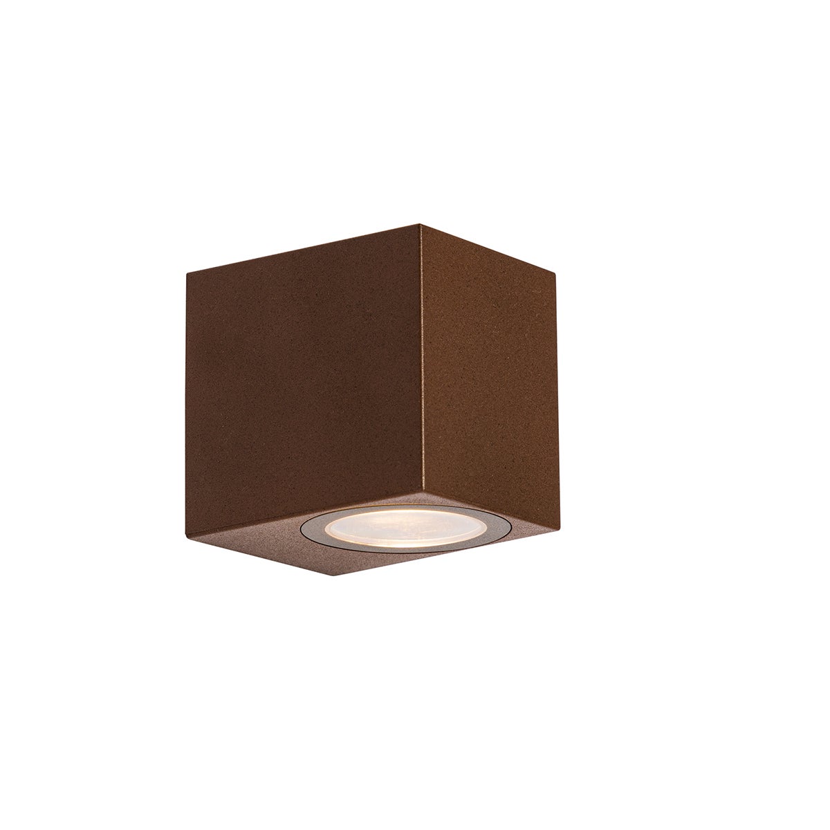 Moderne buitenwandlamp van roestbruin kunststof - Baleno