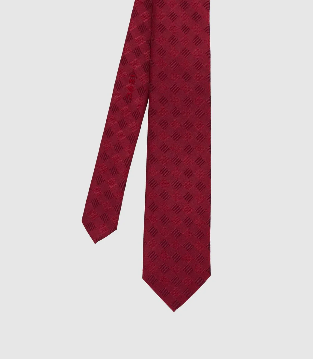 Cravate motif 7 cm bordeaux MAURIZIO