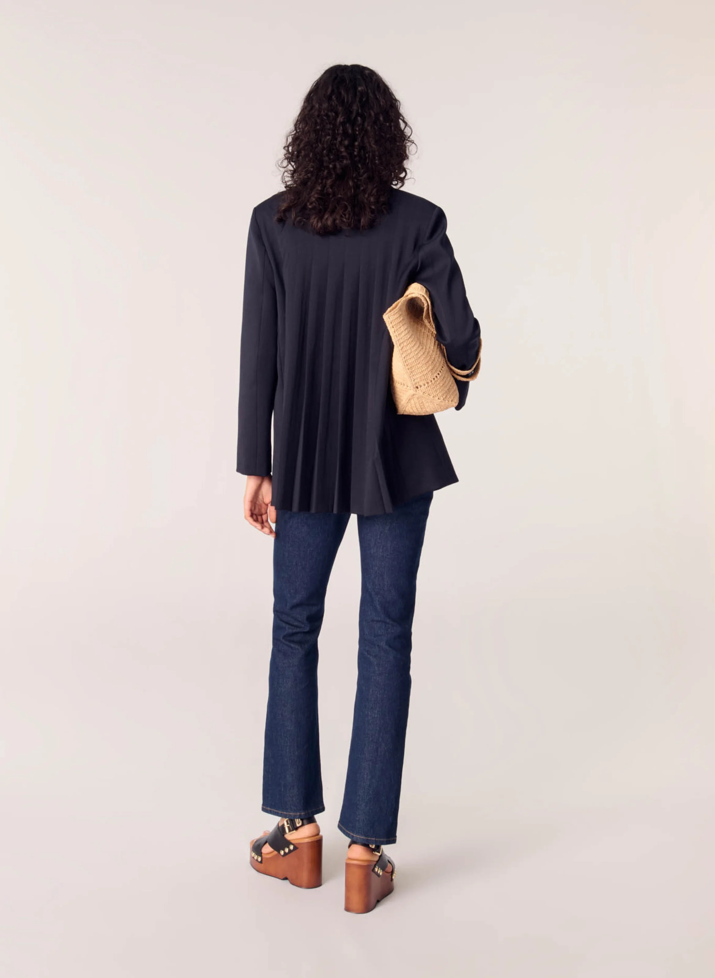 Jean droit taille haute | Bleu